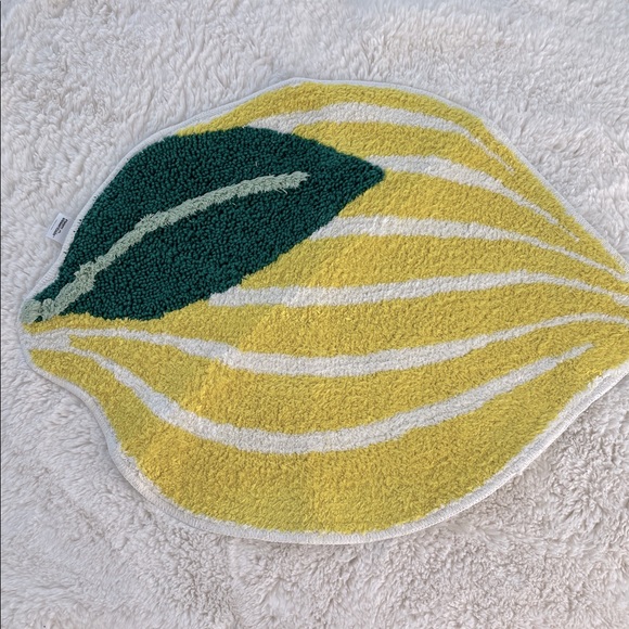 Lemon Shaped Non-Slip Bath Rug Yellow - Room Essentials - Picture 1 of 3